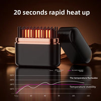 Mini Straightener 2 in 1 Cordless Anti-Scald 3 Temp Settings Hair Brush Rechargeable Fast Heating Hot Comb Frizzy Hair