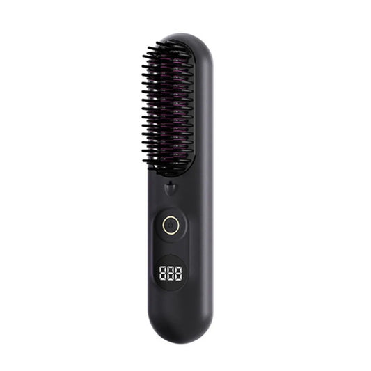 New Wireless Hair Straightener 3 Temp Settings Rechargeable Straight Hair Comb Mini Type-C Straightening Comb
